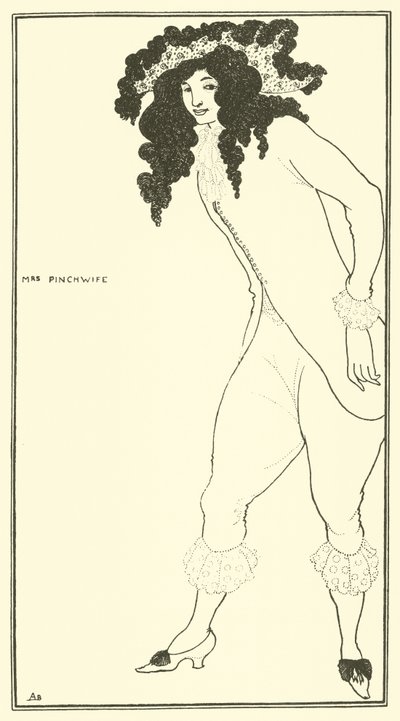 La señora Pinchwife de Aubrey Beardsley