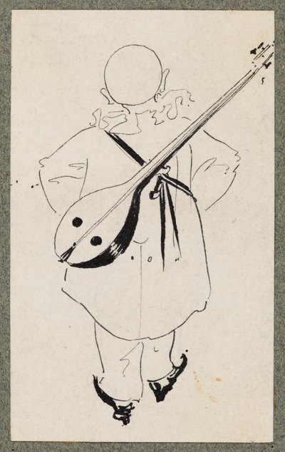 Pierrot con mandolina, 1894 de Aubrey Beardsley