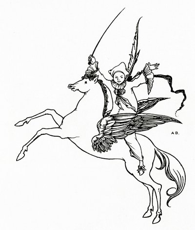 Puck en Pegaso, 1894 de Aubrey Beardsley