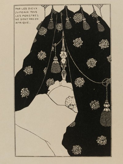 Autorretrato en la cama de Aubrey Beardsley