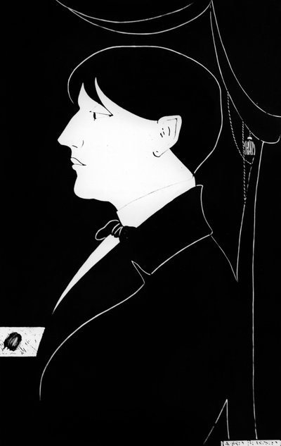 Autorretrato de Aubrey Vincent Beardsley (1872-1898) escritor e ilustrador inglés de Aubrey Beardsley