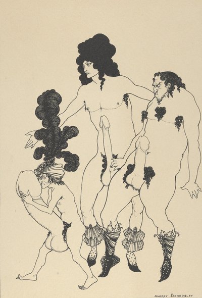 Los embajadores lacedemonios, para Lisístrata de Aristófanes, ca. 1926 de Aubrey Beardsley