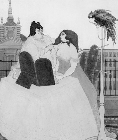 La dama en el tocador de Aubrey Beardsley