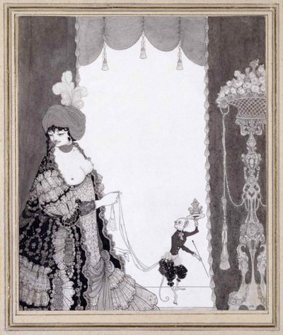 La dama con el mono de Aubrey Beardsley