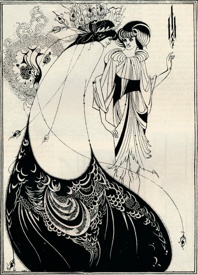 La chica del pavo real de Aubrey Beardsley