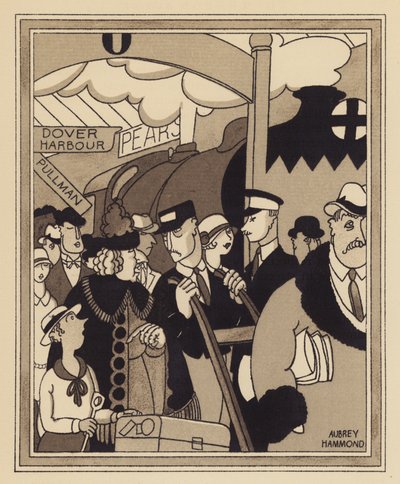 Una terminal ferroviaria de Londres (litografía) de Aubrey Hammond