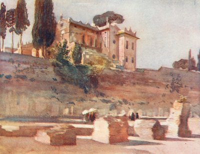 Roma: Desde el estadio de Domiciano (litografía en color) de Aubrey Waterfield