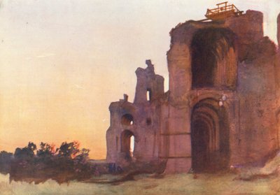 Roma: Palacio de Septimio Severo (litografía en color) de Aubrey Waterfield