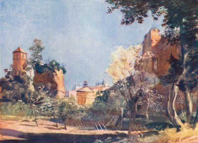 Roma: S Giovanni in Oleo (litografía en color) de Aubrey Waterfield