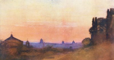 Roma: Vista desde el Palatino (litografía en color) de Aubrey Waterfield