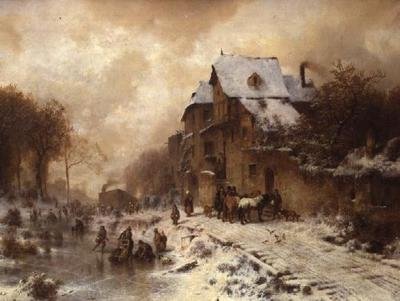 Escena de invierno de August Albert Zimmermann