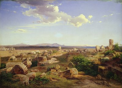 Las ruinas del templo en Selinunte de August Bromeis