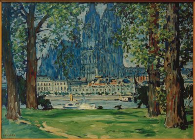 Catedral de Colonia con pradera Deutzer de August Deusser