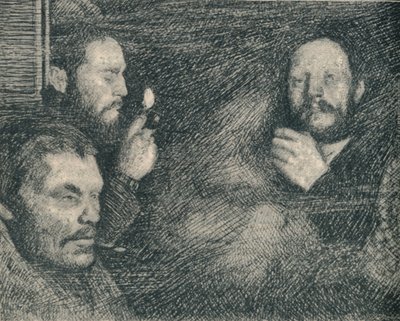 Un cigarro en la galera del Fram., c1893-1896, 1897 de August Eiebakke