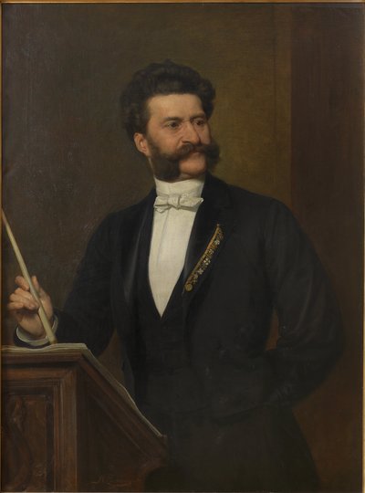 Retrato de Johann Strauss 1825-1899, 1888 de August Eisenmenger