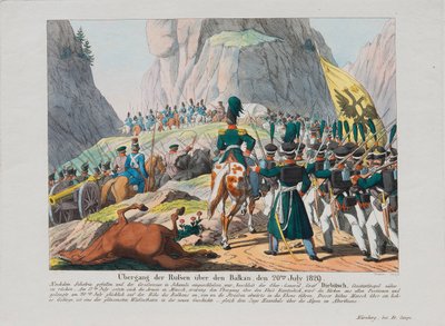El ejército del Conde Iván Ivánovich Diebitsch cruzando los Balcanes, c. 1830 de August Friedrich Andreas Campe