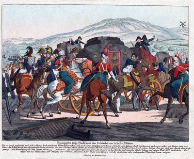 La huida de Napoleón después de la Batalla de Waterloo (1815) de August Friedrich Andreas Campe