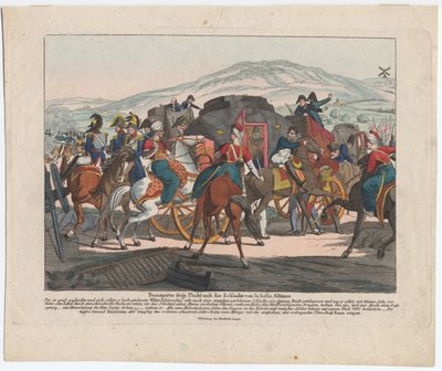 La huida de Napoleón después de la Batalla de Waterloo de August Friedrich Andreas Campe