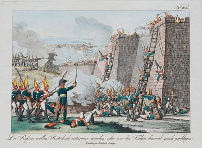 El Asedio de la Fortaleza de Rutchuk, c. 1830 de August Friedrich Andreas Campe