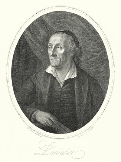 Johann Kaspar Lavater, teólogo, autor y fisionomista suizo (grabado) de August Friedrich Oelenhainz