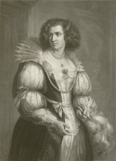 Condesa Terzky (grabado) de August Friedrich Pecht