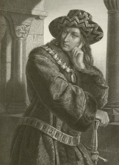 Carlos VII (grabado) de August Friedrich Pecht