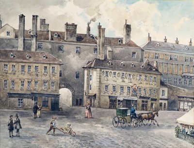 La Albertinaplatz con la Casa Andreas Hofer en Viena de August Gerasch