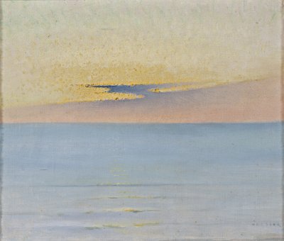 Mar al atardecer de August Hagborg