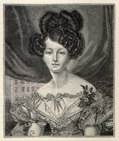 Augusta de Sajonia-Weimar-Eisenach como Princesa de Prusia de August Heinrich Ferdinand Tegetmeyer
