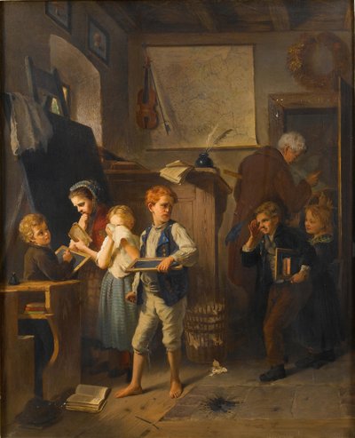 Una clase indisciplinada, 1876 de August Heyn