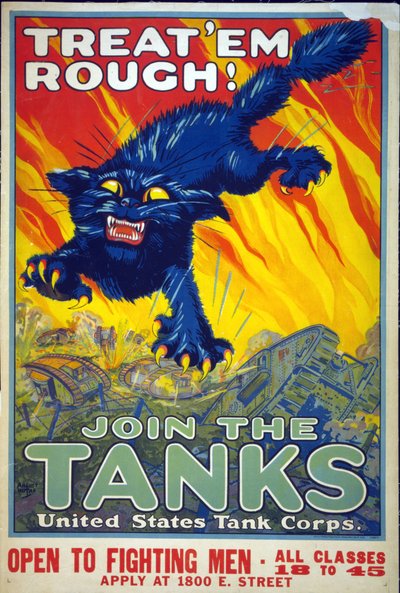 ¡Trátalos con dureza! Únete a los tanques, 1917 de August Hutaf