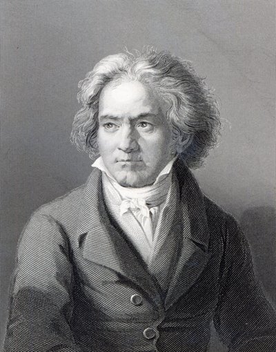 Ludwig van Beethoven, grabado por William Holl el Joven (grabado) de August Karl Friedrich von Kloeber