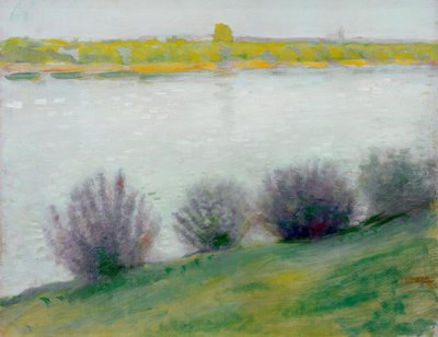 En el Rin cerca de Hersel de August Macke