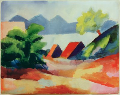 En el lago de Thun I de August Macke