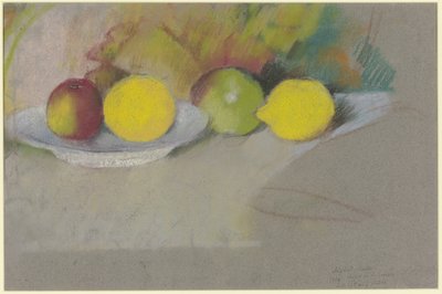 Manzanas y limones, c.1909-10 (pastel sobre papel) de August Macke