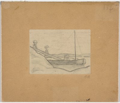 Descarga de una barcaza de August Macke