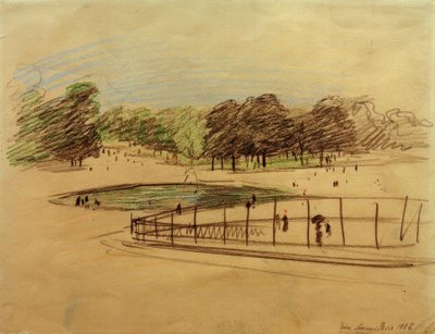 Estanque en el Jardín de las Tullerías de August Macke
