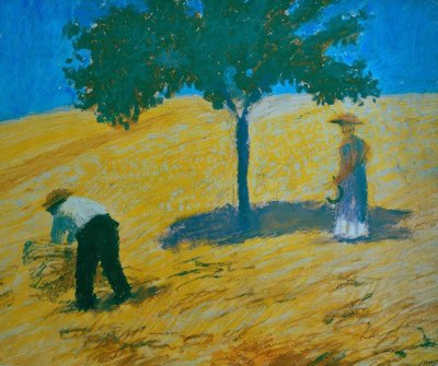 Árbol en el campo de trigo de August Macke