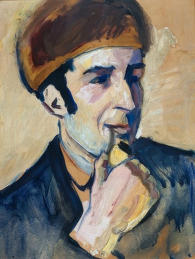 Retrato de Franz Marc. 1910 de August Macke