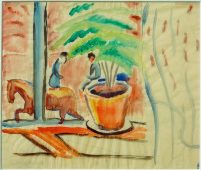 Vista de la calle desde la ventana de August Macke