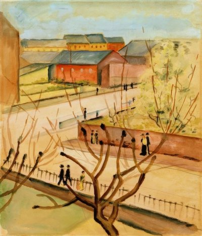 Vista de nuestra calle en primavera de August Macke