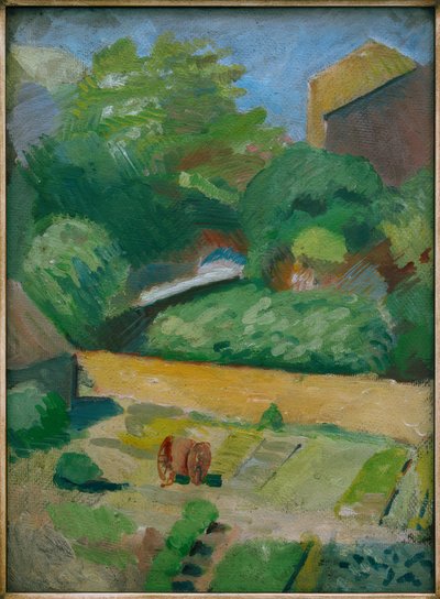 Vista al jardín vecino (Bonn) de August Macke