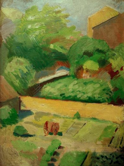 Vista al jardín vecino (Bonn) de August Macke