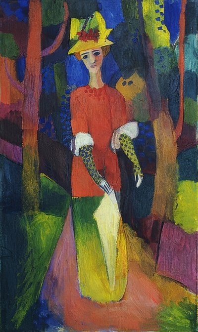 Dama en el parque. 1914 de August Macke
