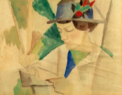 La esposa del pintor, leyendo de August Macke
