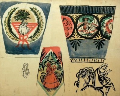 Tres jarrones de August Macke