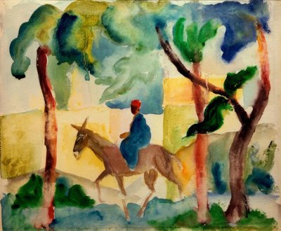 Jinete de burro de August Macke