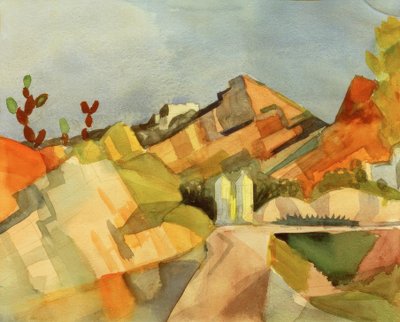 Paisaje rocoso de August Macke