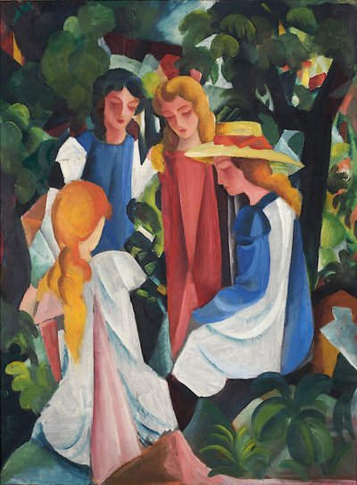 Cuatro chicas de August Macke