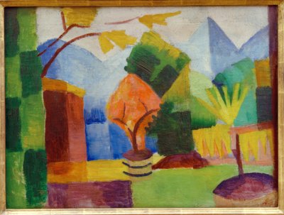 Jardín en el lago Thun de August Macke